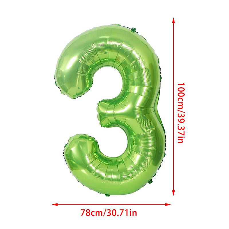 Fruit Green Number Balloon Foil Balloon Party Dress Up Wedding Decoration Birthday Balloon Party Balloons