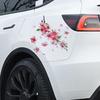 Mdikawe Autoaufkleber für Fenster, Kirschblütenaufkleber für Autos, Reflektierende Kirschblütenaufkleber für Autos