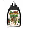 Al Italian Brainrot Pattern Backpack Breathable Student Schoolbag Gift Casual