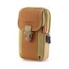 Pánská venkovní kožená ledvinka: Ochranné pouzdro na mobilní telefon s poutkem na opasek a kapsičkou na mince, třívrstvý design.