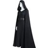 Women Black Hooded Cloak Cosplay Costume 3‑Piece Set