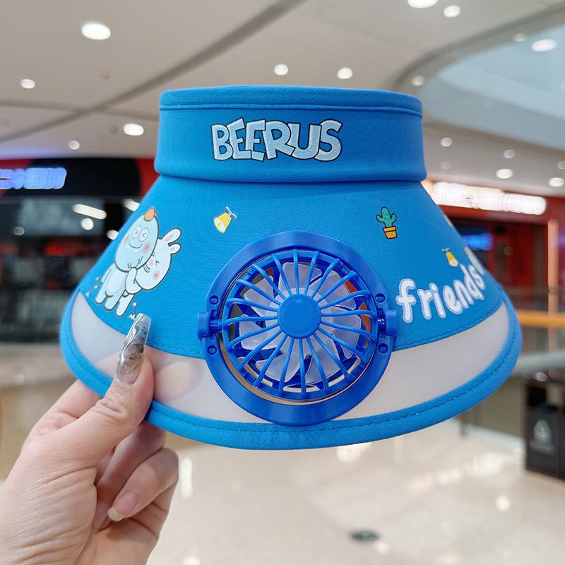 

Детская шляпа Шляпа с солнечным вентилятором Мальчики и девочки Большая поля Защита от солнца УФ-защита Летняя шляпа от солнца 50-54cm