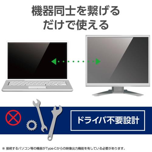 ELECOM Conversion Cable USBC DisplayPort 1.0m Black CAC-CDP10BK