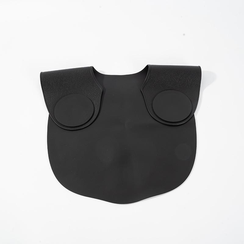 

Silicone Hairdressing Cape: Anti-Flyaway Neck Wrap for Dyeing, Perming, and Shampooing чорний