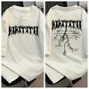 Unisex Cotton Gothic Lightning Graphic Tee Edgy Metal Font Thunder Design with Inspirational Quotes Casual Top for Unisex Women