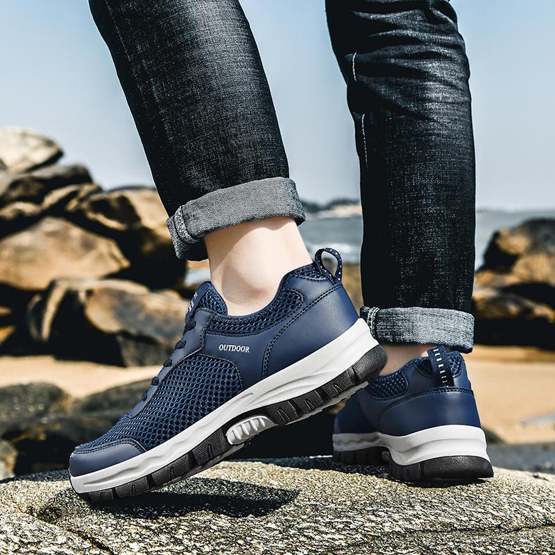 Shoes Man 2024 Trend Fashion Sneaker Platform Anti Slip Running Breathable Beach Wear-resistant Mesh Casual Shoes Zapatillas