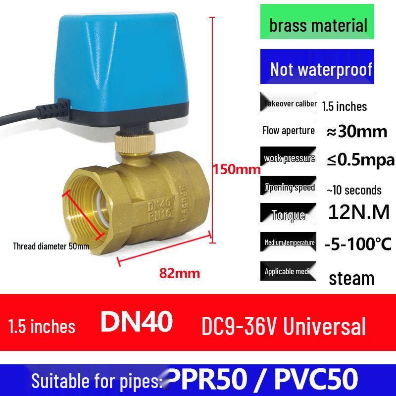 Solar Electromagnetic Temperature Control Ball Valve: ADC 12V/24V/220V, Two-Way/Three-Way, Normally Open/Closed.