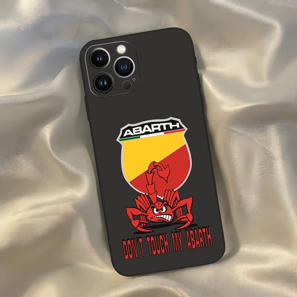 ABARTH Italy Car Phone Case for Iphone 16 15 14 13 12 11 Pro Max Xr X Xs Mini 8 Plus SE 2022 Black Soft Silicone Cover