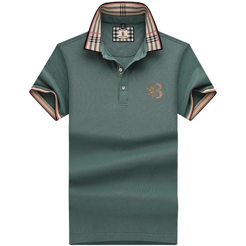 TrendHub Embroidered Men's Pure Cotton Premium Polo Shirt New Style Business Leisure Breathable Men's Flip Collar T-shirt