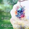 360° Rotating Wind Chime with Colorful Butterfly & Skull 2D Metal Art - Outdoor/Indoor Garden & Patio Decor, No Electricity Needed