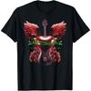 Love & Rock Guitar Rose Valentines Day Music Rock and Roll Cotton Men T Shirt S