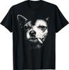 Dog Smoking Cigarette Funny Chihuahua Meme T-Shirt