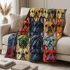 1PC ColorFUL French Bulldog Pattern Thickened Flannel Throw Blanket, Cozy Fleece Throw, Perfect Gift for Boys Girls
