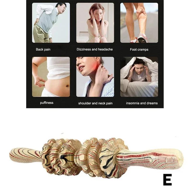 Natural Beech Wooden Neck Shoulder Back Massager Scrape Wood Guasha Stick for Massage Gouache Therapy SPA Beauty Salon Health