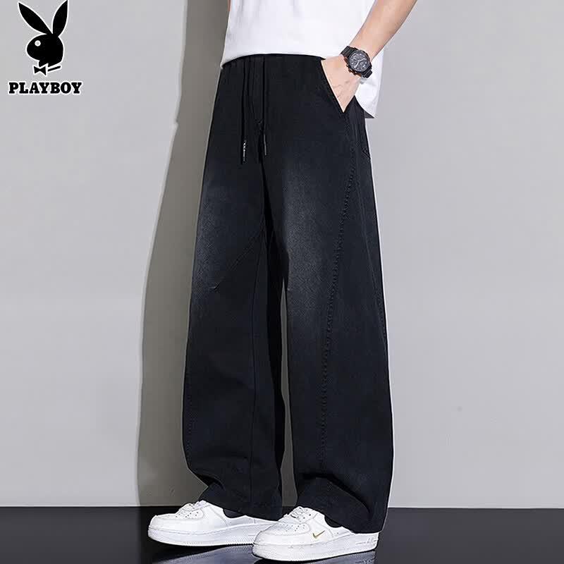 PLAYBOY Men's Loose Straight Wide-Leg Jeans
