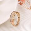 Kinel Fashion Rose Gold Ring For Women Zircon Crystal Jewelry