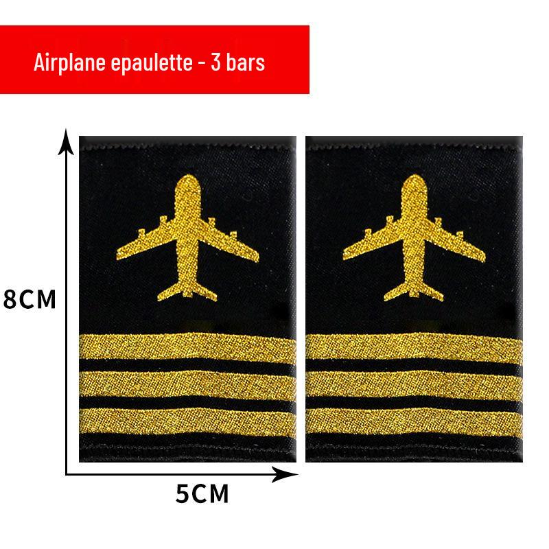 Aviation Epaulettes: Pilot, Captain, Flight Attendant & Trainee Styles with Bullion Wire Ribbon