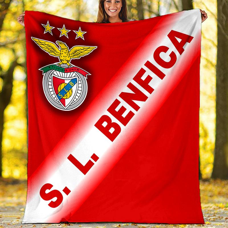 1pc B-Benfica Theme Blanket - Digital Print, Polyester, Cozy for All Seasons, Perfect for Outdoor, and Travel