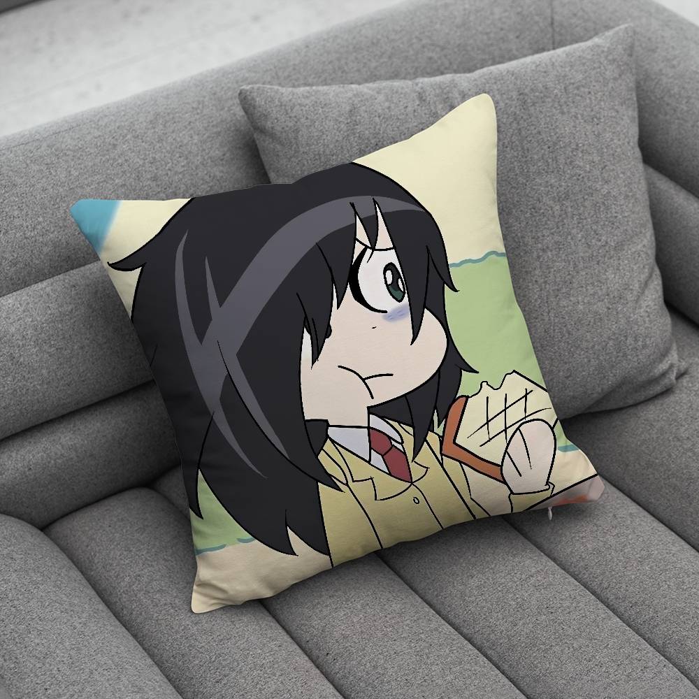 TTomoko WWatamote Kuroki Pillow Case Pillowcase Home Sofa Cushions Car Cushions Pillowcover Office Pillowshell Pillow