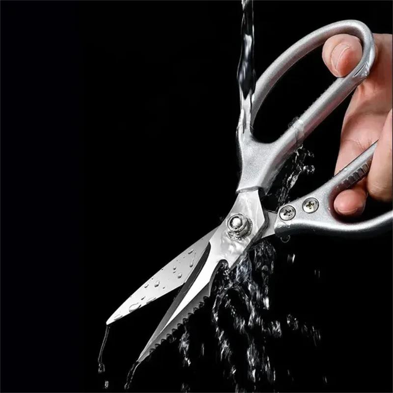 Stainless Steel Kitchen Scissors Chicken Bone Scissors Shear Fish Duck Cut Chef Professional Scissors Kitchen Accessories