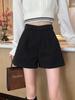 Women's High-Waist Woolen Shorts - Stylish Korean Wide-Leg Boot Pants for Autumn and Winter