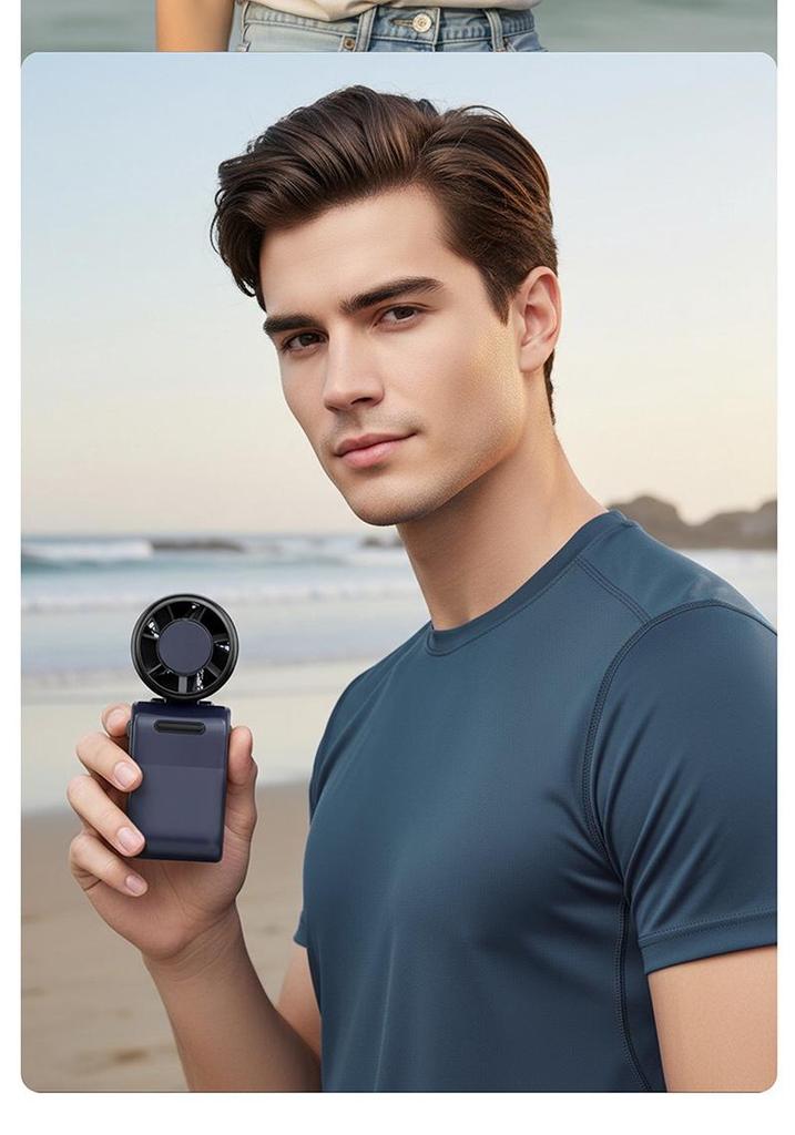 Foldable High-Speed Portable Mini Fan with Neck Hanging Feature