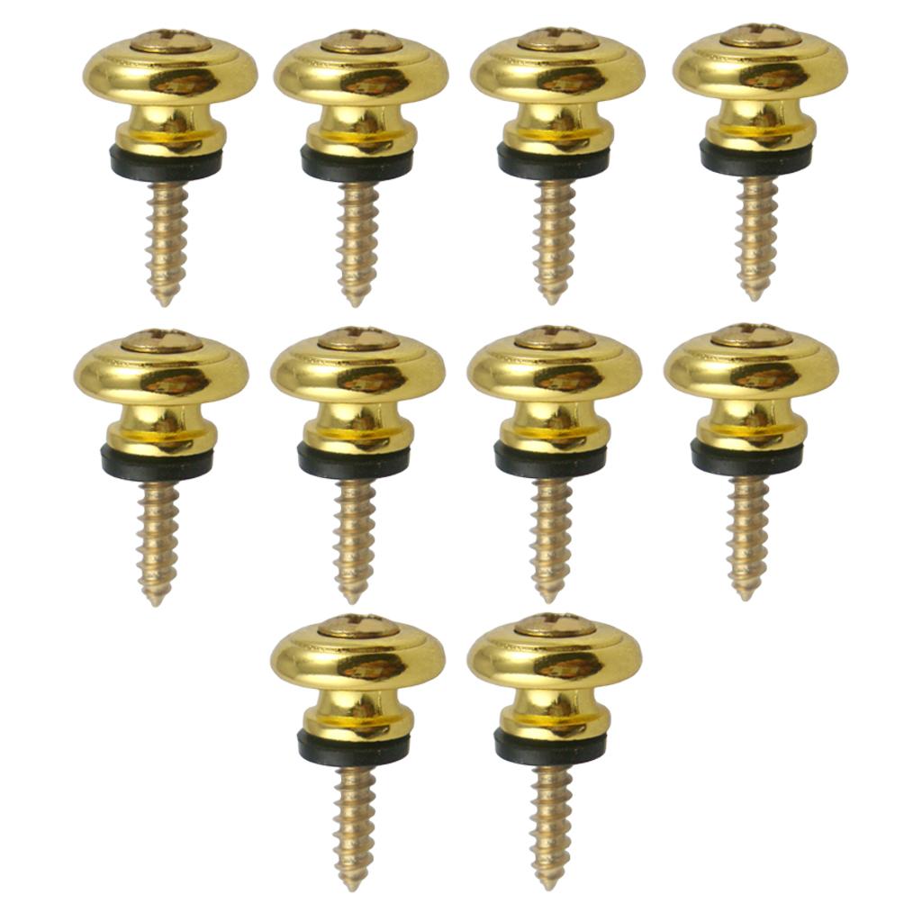 

10Pcs Safety Locking End Buttons for Acoustic Electric Bass Ukulele золотий
