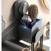 Strong Hair Dryer Wall Organizers No Hole Required Includes Storage Shelves Cord Holder For Bathroom Countertop