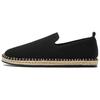 Comfortable Minimalist Crochet Woven Fabric Fisherman Shoes Men Shoes Black 12741520800