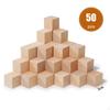 50 Pieces Wood Blocks Building Playing Counting Creative Crafts Math Sorting Toys Small Cubes