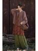 Women's Spring Cotton Linen Jacket - Wrinkled Texture, Over-dyed, Distressed, Perfect for Home, Travel, Zen Meditation