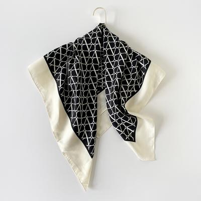 New Spring Style Silk Scarf Korean Printed Scarf Twill Large Square Scarf High-end Shawl Sun Protection Travel Headscarf for Women