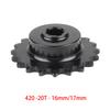 420 20T 16mm 17mm Lega di Acciaio Foro Pignone Anteriore Catena Per Coleman Trail CT200U Mini Bike ATV Accessori Motore Tosaerba