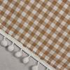 Kitchen Short Curtain Panel with Top, Light Filtering Polyester Privacy Panel and Trim Accent Style Window Drape