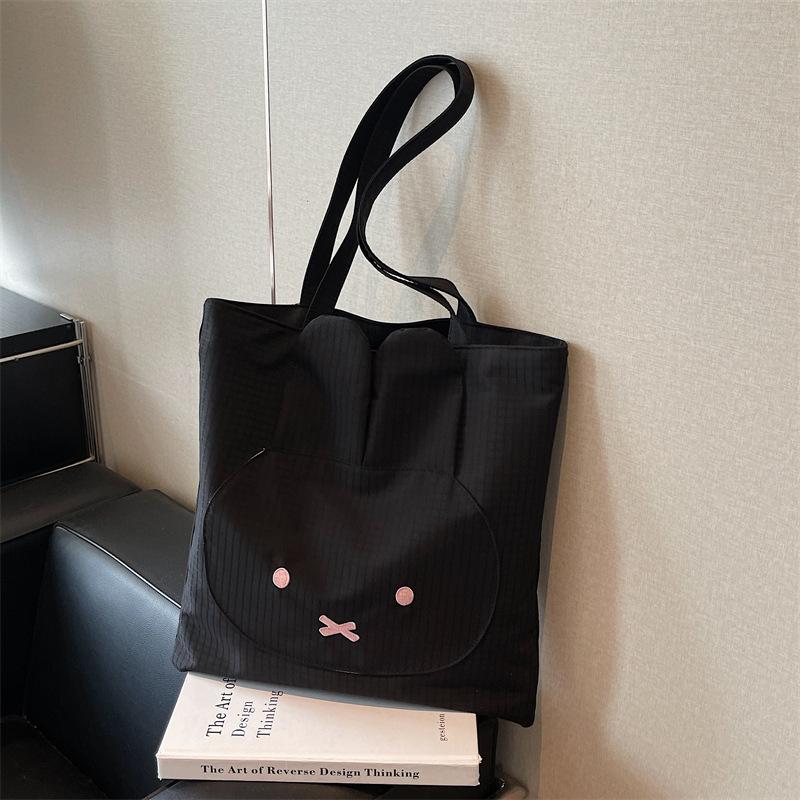 Lightweight cloth bag women's large-capacity new autumn and winter versatile cute shoulder bag college student class bag