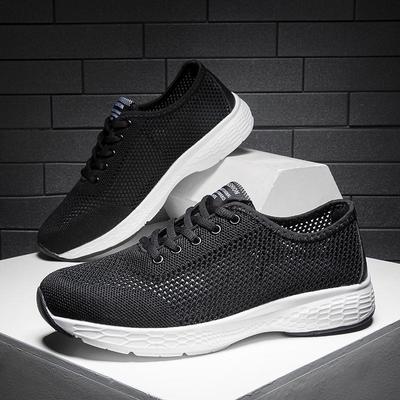 Green Men's Shoes Mesh Sports Shoes Summer New Hollow Mesh Shoes Breathable Running Shoes Outdoor Casual Shoes