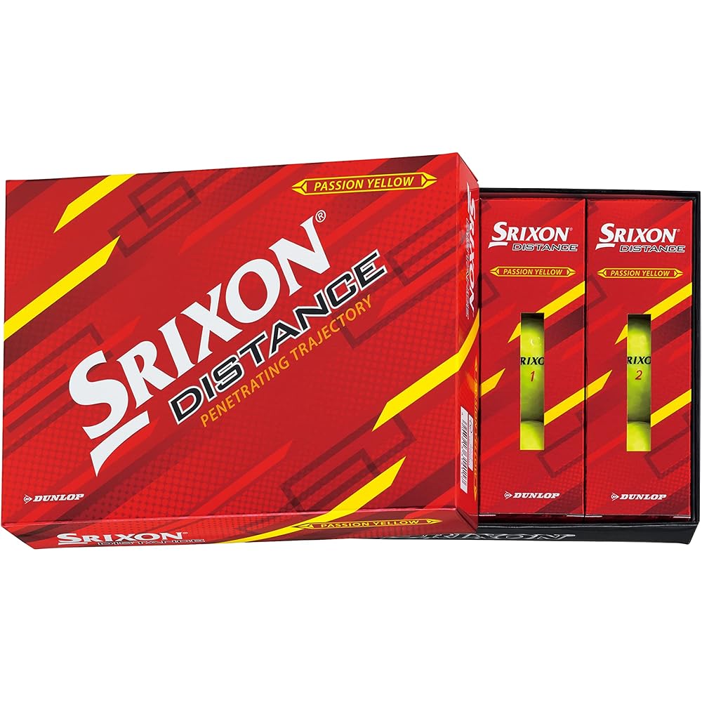 Dunlop Srixon Distance9 Golf Balls 12 Pack Passion Yellow 2022 Model