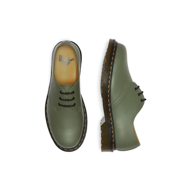 Dr. Martens 1461 Smooth Leather 3-Hole Low-Top Casual Shoes Unisex Casual Shoes Khaki-Green 27757384