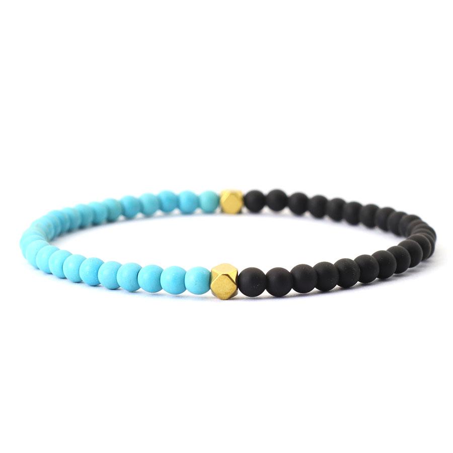 Noter New 4mm Bracelet Beads Men Classic Bicolor YingYang Stone Braclet Meditation Jewelry Pulsera Hombre Tiger Eyes Braslet