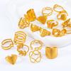 2 Stück Edelstahl Verstellbare Offene Ringfassungen Leere Basis Blatt Schmetterling Herz Sonne Ringe für DIY Schmuckherstellung Zubehör