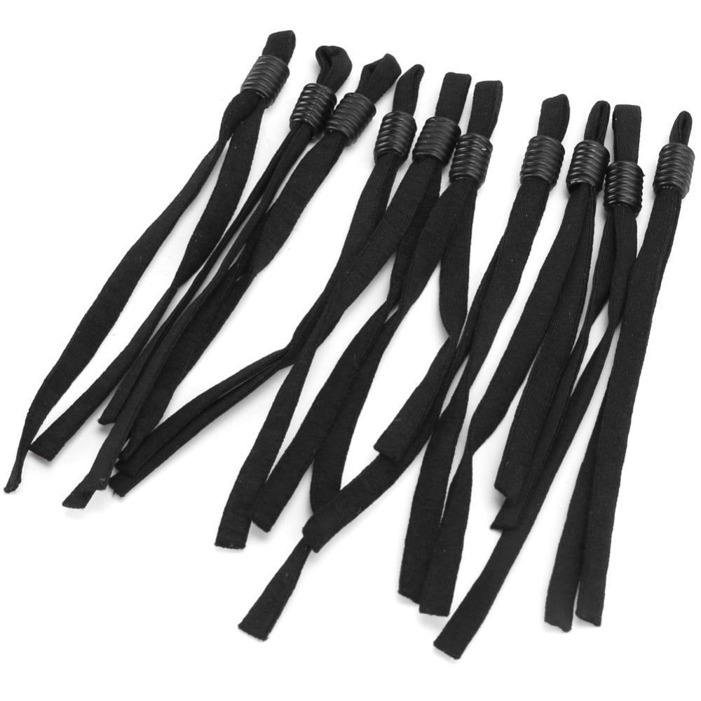 200 stuks Verstelbare Elastische Bandjes Wit & Zwart Oorlus Koord Verlengsnoer Elastisch Koord Naaien