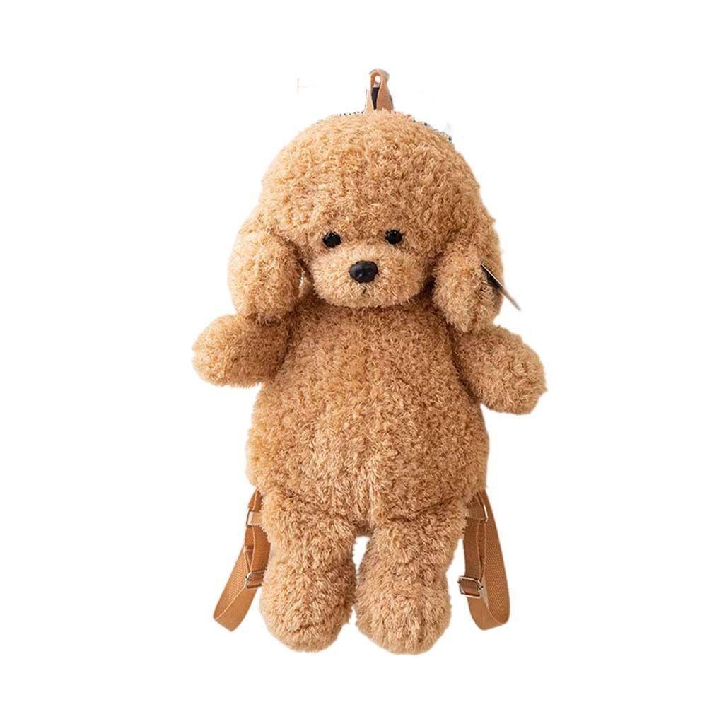 Stuffed Doll Dog Plush Backpack Large Capacity Animal Plush Toys Dog Shoulders Bags  Students