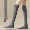 Womens Knee High Socks for Spring and Autumn Jk White Thigh High Stockings Long Boot Spliced Over Knee Length Tube Socks