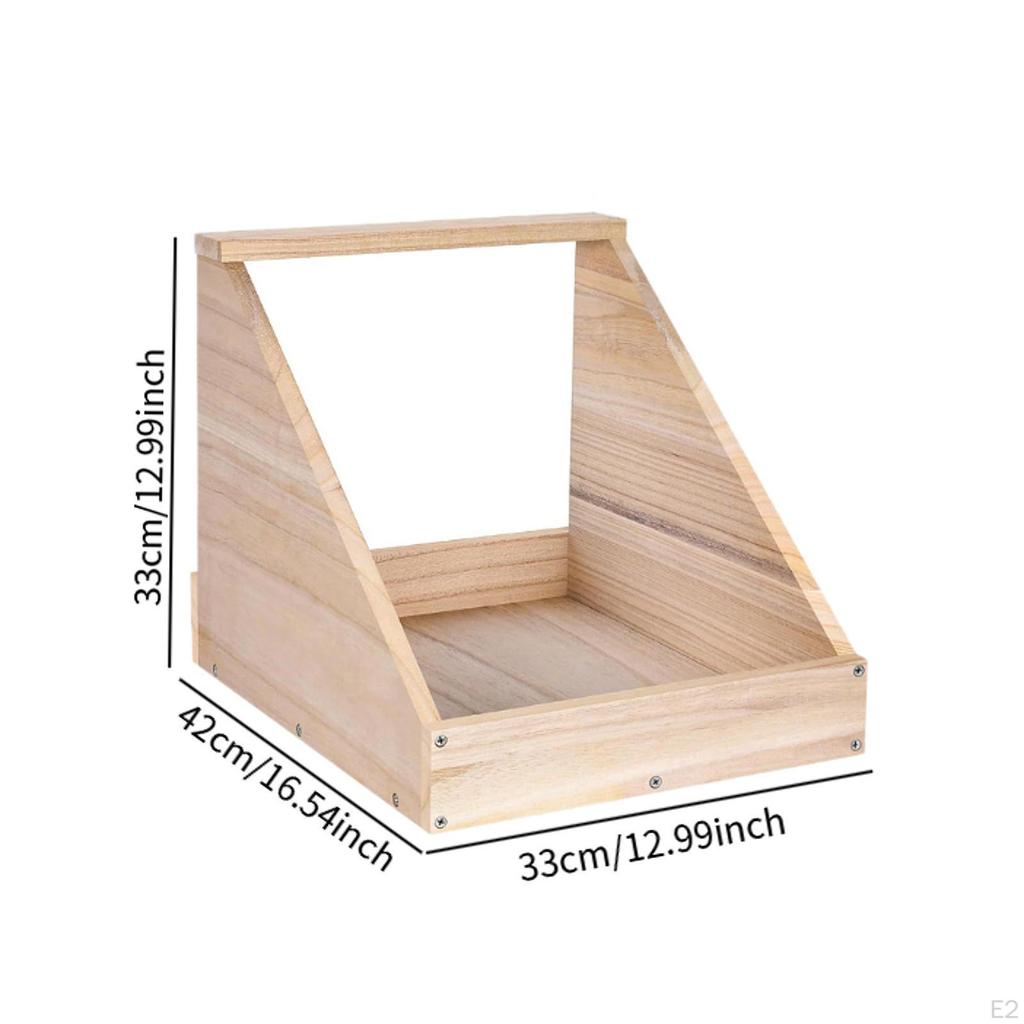 Single Compartment Hens Nesting Box Easy Assembly Sturdy for Laying Eggs Versatile Wooden Chicken
