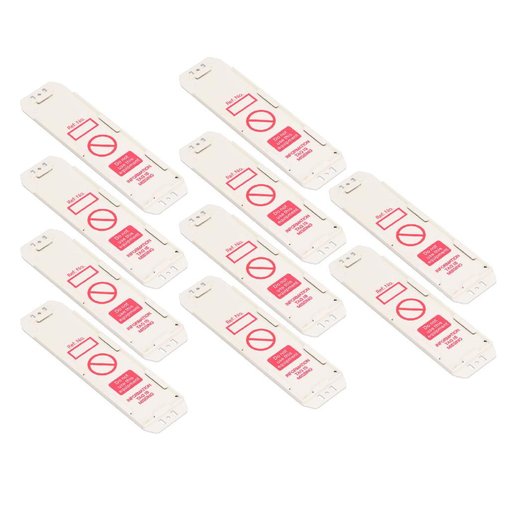 10 szt. Plastikowe uchwyty statusu rusztowania na zawieszki inspekcji bezpieczeństwa Nie używać Uchwyty Scafftag