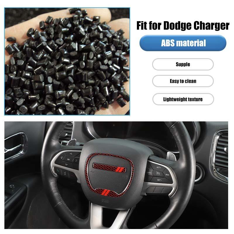 Steering Wheel Decoration Protective Cover For Dodge Charger For Challenger 2015 Up For Dodge Durango 2014 Up  Interior Accessories