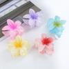 Fermaglio per Capelli Acrilico a Forma di Fiore Grande 8cm Sfumato per Donne Fermagli Dolci Pinze per Capelli Pinze a Granchio Mollette Accessori per Capelli Hawaiani