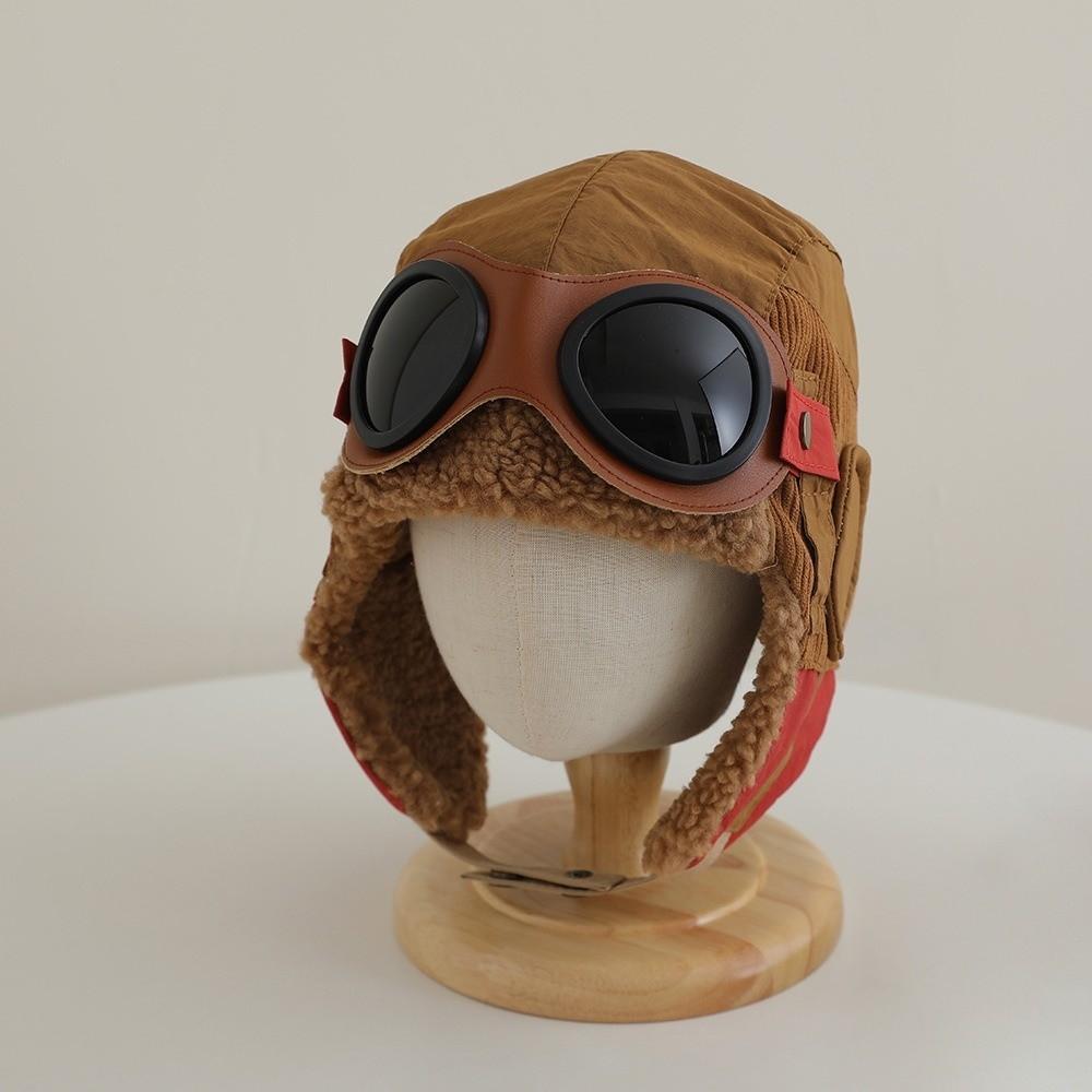 Casquette de protection auditive mignonne style dessin animé Chapeau chaud anti-froid Mode Enfants Chapeau de pilote Hiver