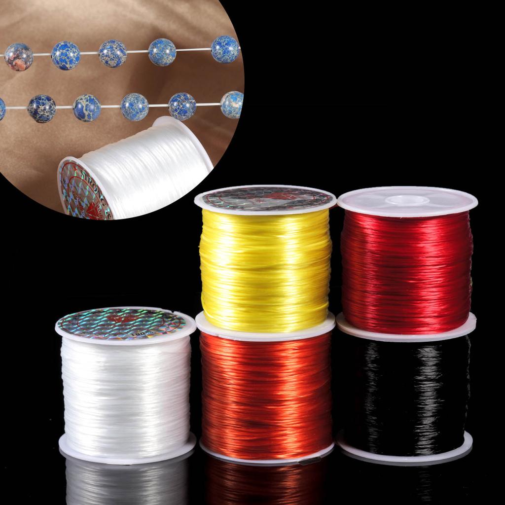 10-40M/Rolle Starkes Elastisches Kristall-Perlenband Buntes Stretch-Faden-Schnur Für Armband-Drähte DIY Schmuckherstellung Schnüre Linie