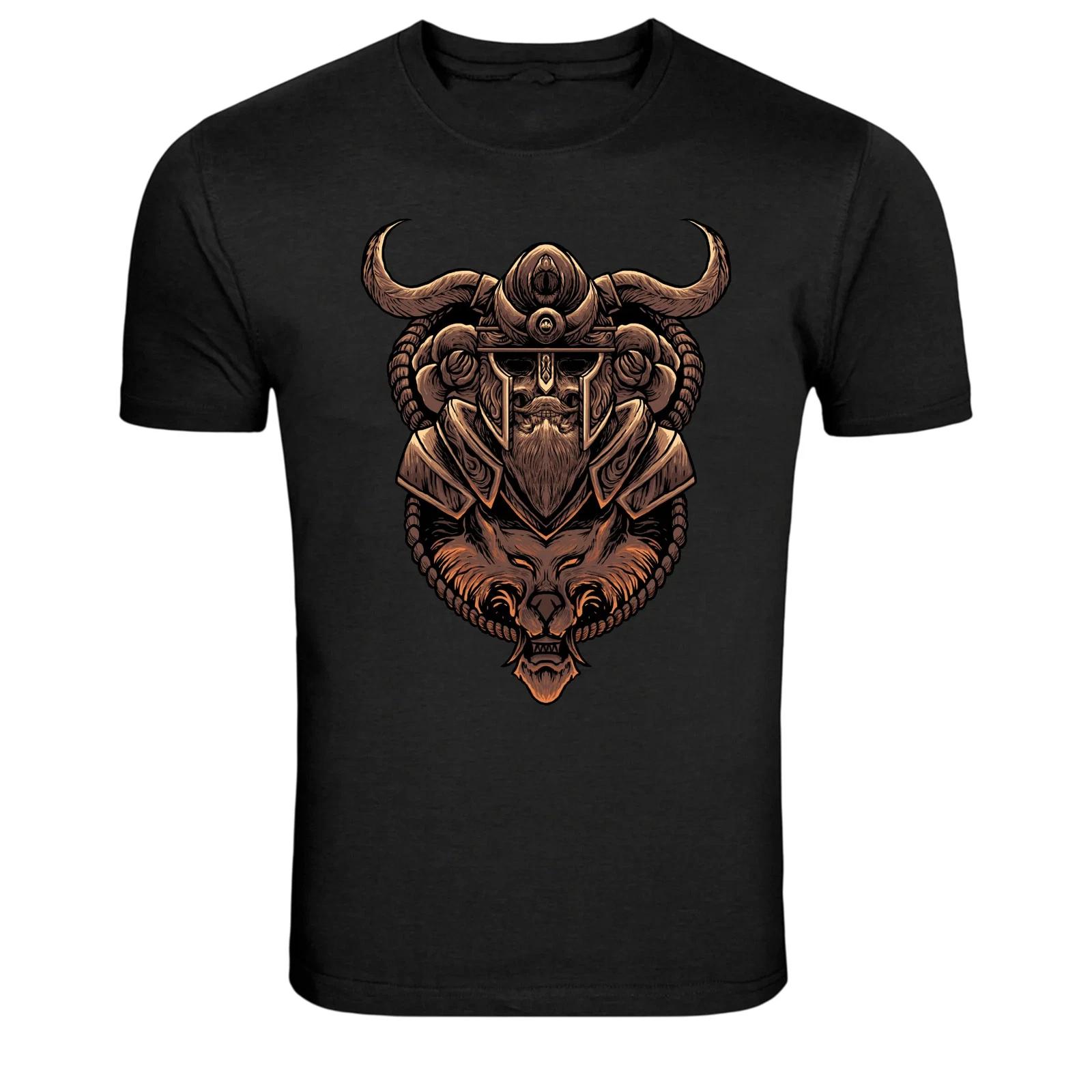 Viking Warrior Helmet Norse Mythology Graphic T-Shirt XXXL